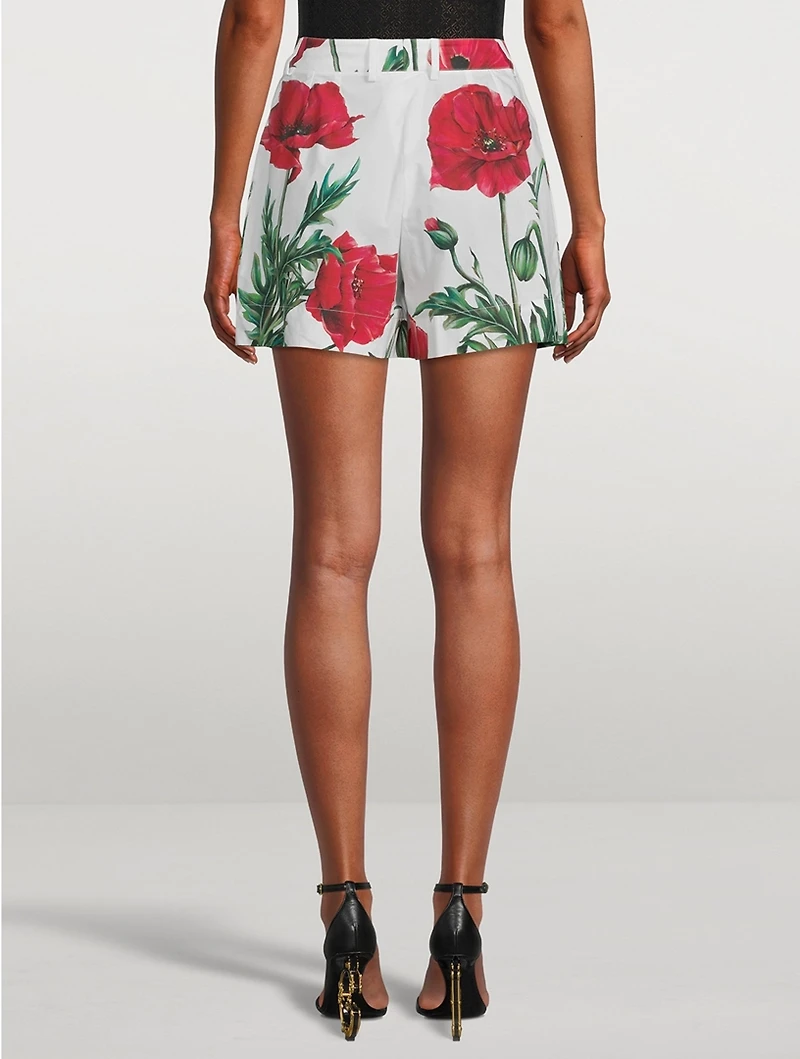 Poplin Shorts Poppy Print