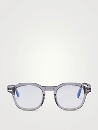 Square Optical Glasses With Blue Light Filter