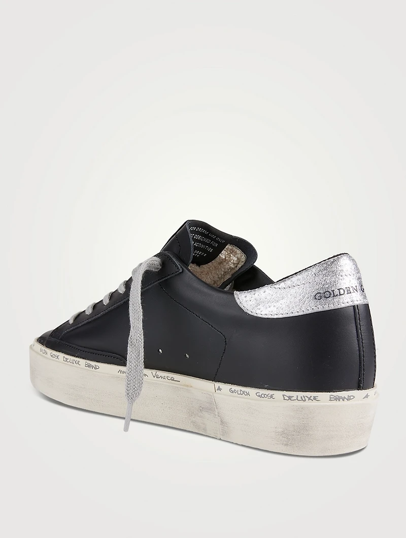 Hi-Star Leather Sneakers With Laminated Star And Heel