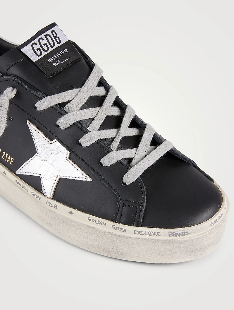 Hi-Star Leather Sneakers With Laminated Star And Heel