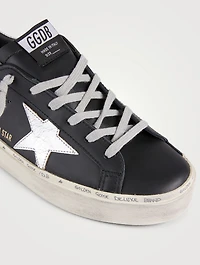 Hi-Star Leather Sneakers With Laminated Star And Heel
