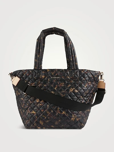 Medium Metro Deluxe Tote Bag In Tortoise Print