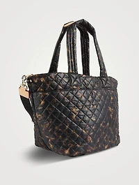 Medium Metro Deluxe Tote Bag In Tortoise Print