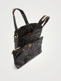 Medium Metro Deluxe Tote Bag In Tortoise Print