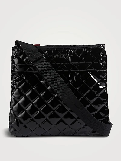 Metro Patent Flat Crossbody Bag