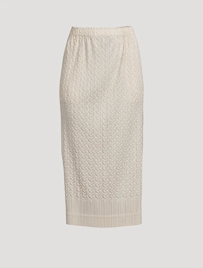 Cable-Stitch Midi Skirt