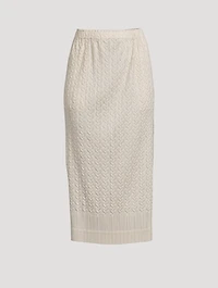 Cable-Stitch Midi Skirt
