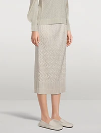 Cable-Stitch Midi Skirt
