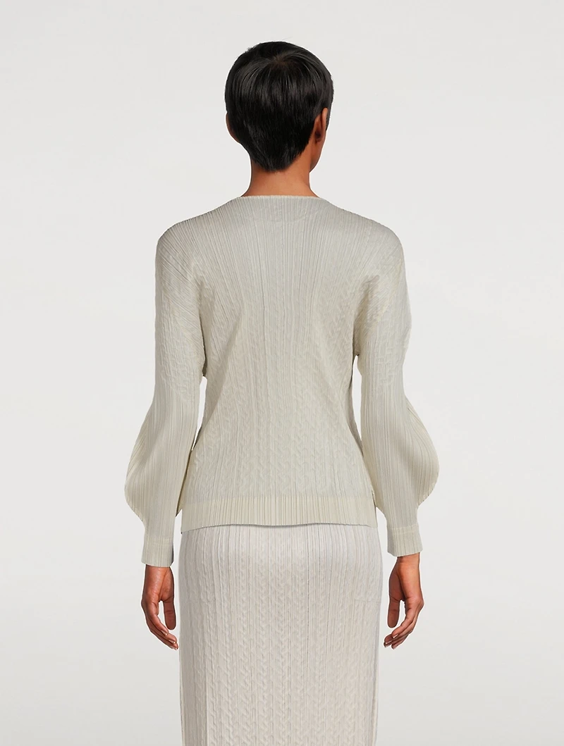 Cable-Stitch Long-Sleeve Shirt