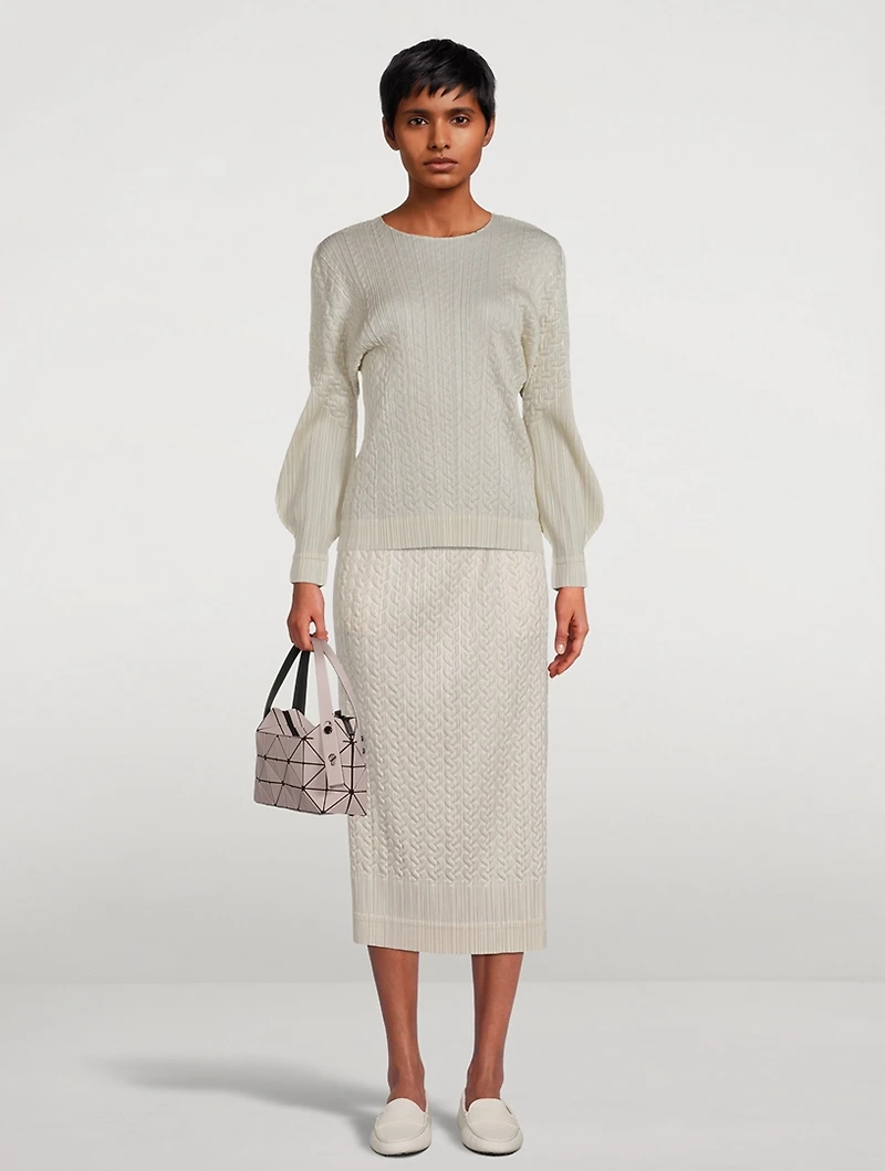 Cable-Stitch Long-Sleeve Shirt