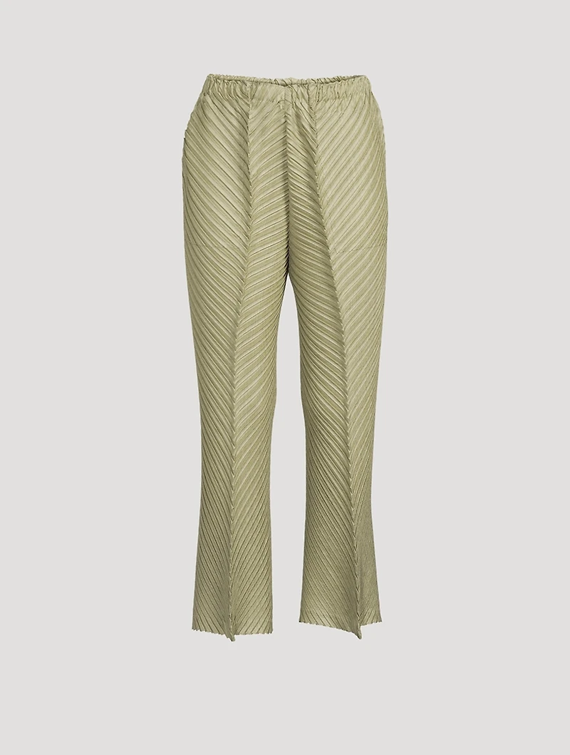 Linen-Like Pleats Pants