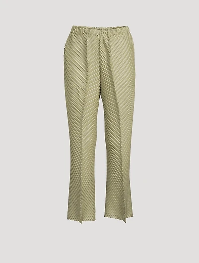 Linen-Like Pleats Pants