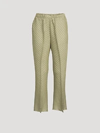 Linen-Like Pleats Pants