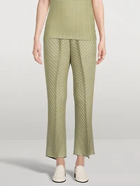 Linen-Like Pleats Pants