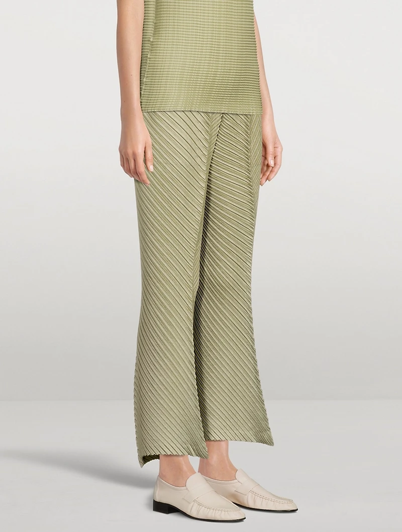 Linen-Like Pleats Pants