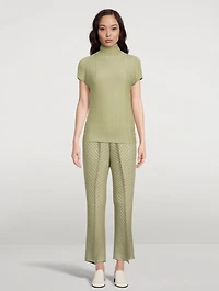 Linen-Like Pleats Pants