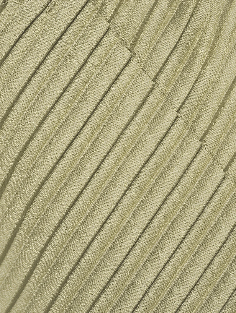 Linen-Like Pleats Pants