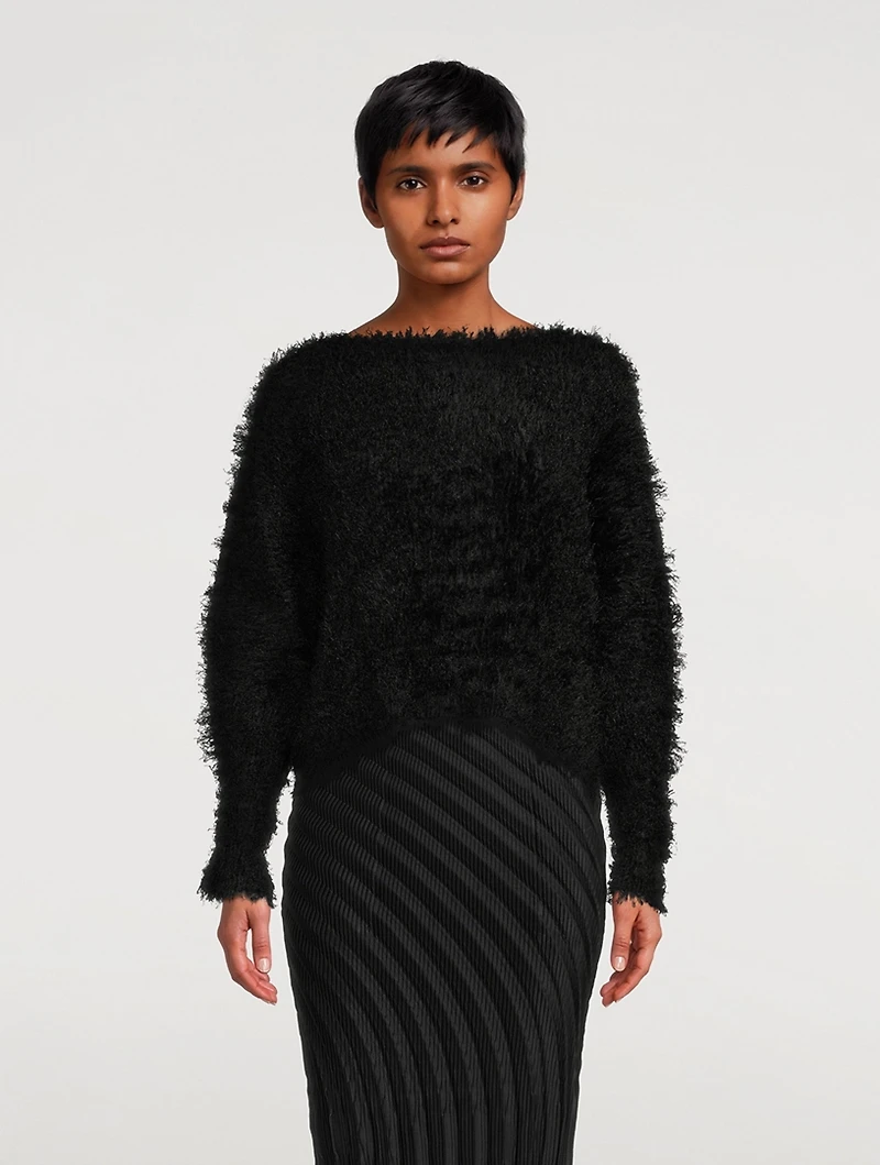 Fuzzy Pleats Top