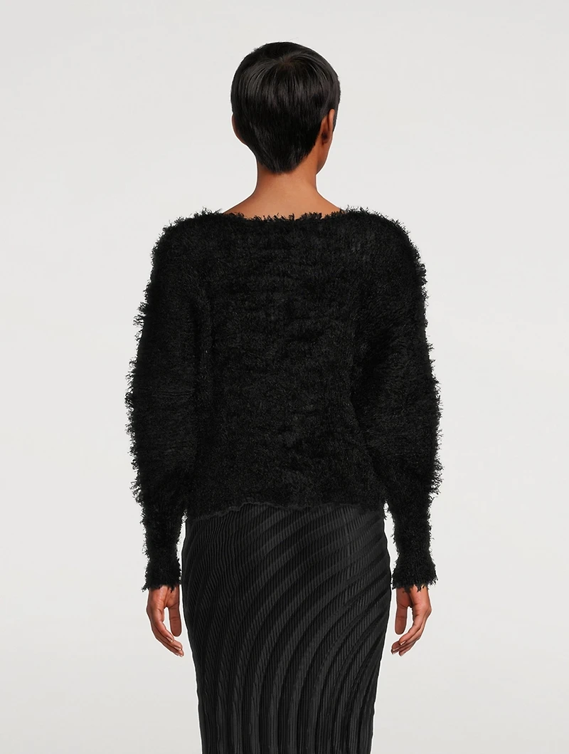 Fuzzy Pleats Top