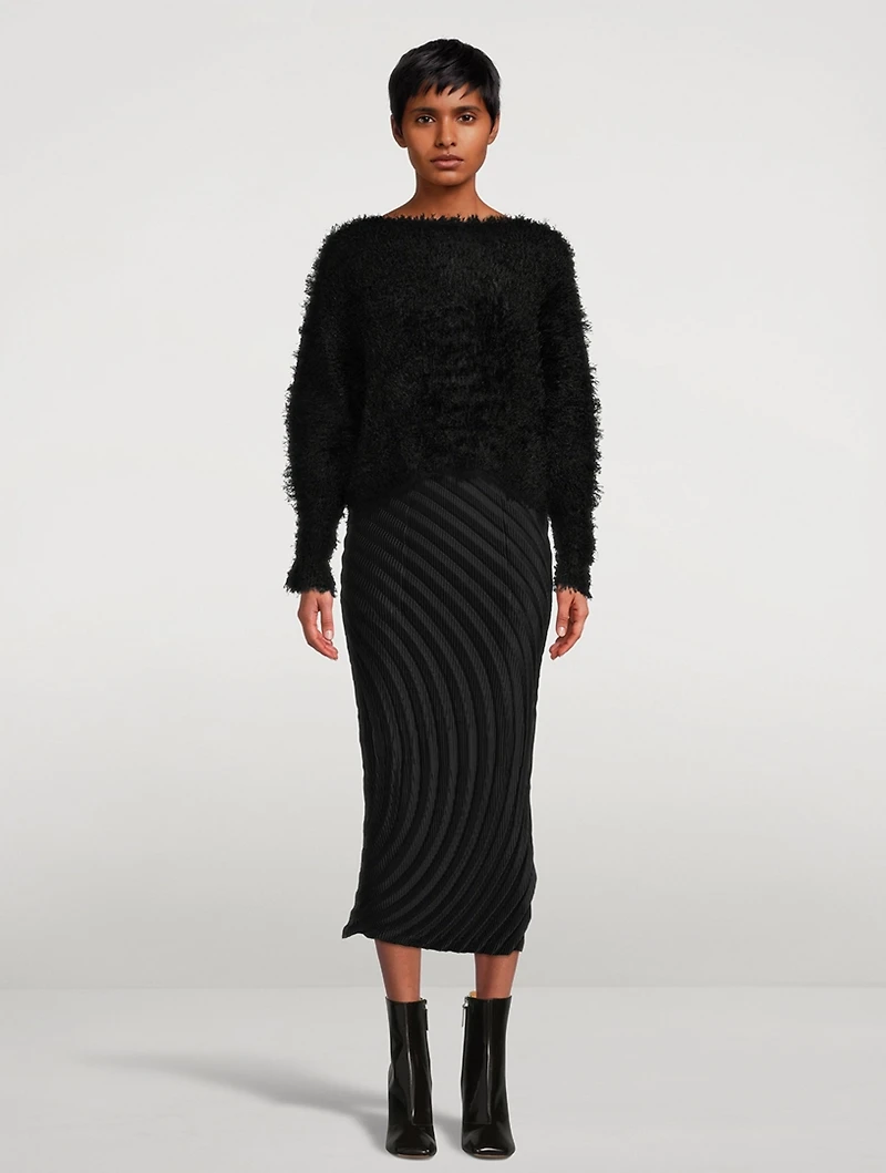 Fuzzy Pleats Top
