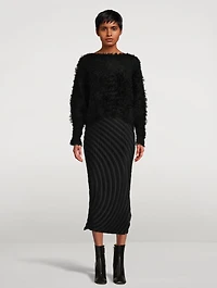 Fuzzy Pleats Top