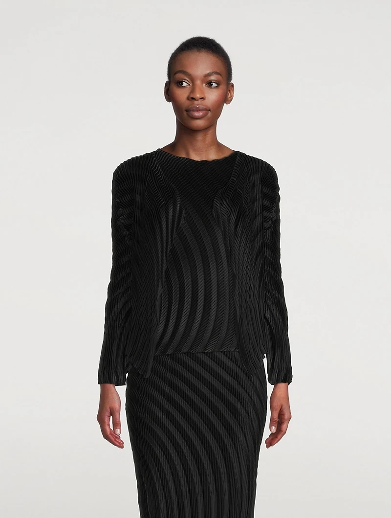 Gem Pleats Cardigan
