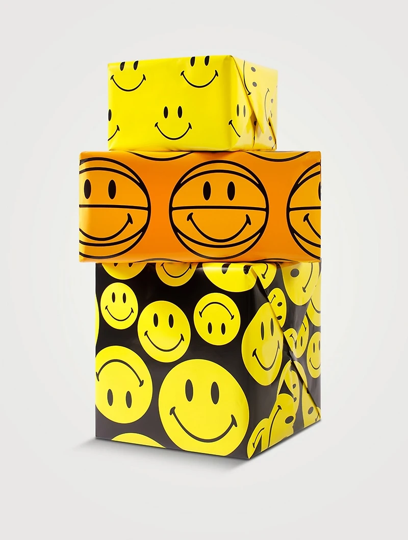 x Smiley Three-Pack Gift Wrapping Paper