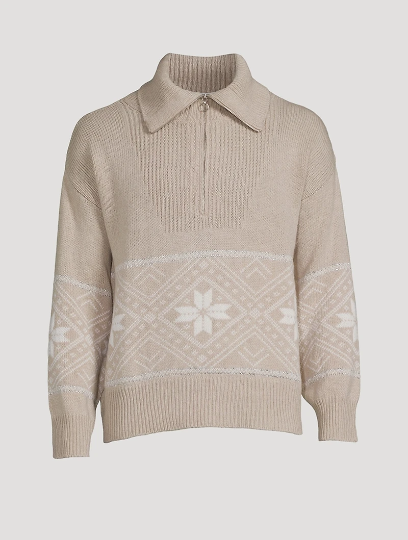 Snowflake Zip Sweater