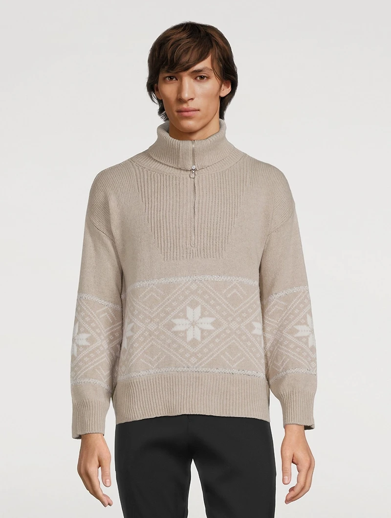 Snowflake Zip Sweater