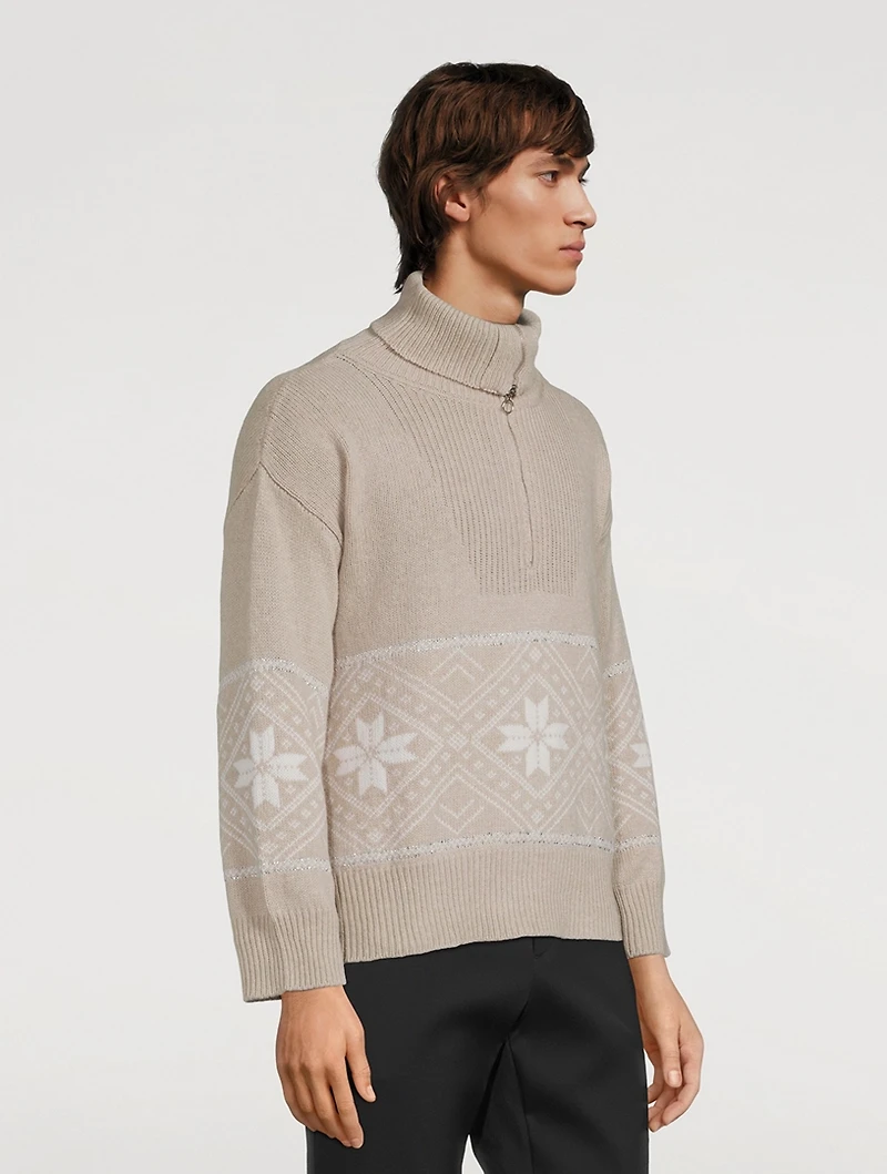 Snowflake Zip Sweater