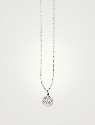 14K White Gold Happy Face Charm