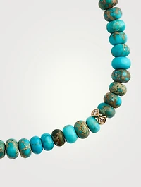 Beaded Bracelet With 14K Gold Diamond Rondelle