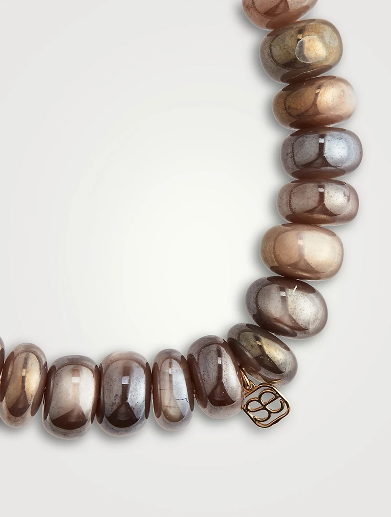 Beaded Bracelet With 14K Gold Cowboy Boot Charm