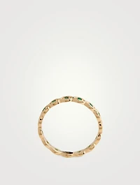 14K Gold Marquis Evil Eye Eternity Band