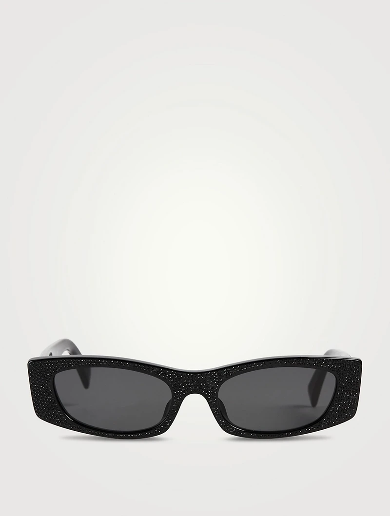 Rectangular Sunglasses With Strass