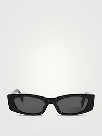 Rectangular Sunglasses With Strass