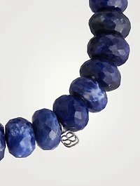 Beaded Bracelet With 14K White Gold Hummingbird Charm