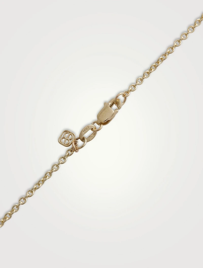 14K Gold Heart Heart Locket Necklace With Pavé Diamonds