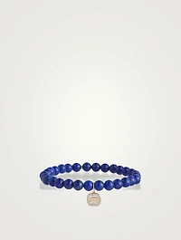 Beaded Bracelet With 14K Gold Elephant Charm