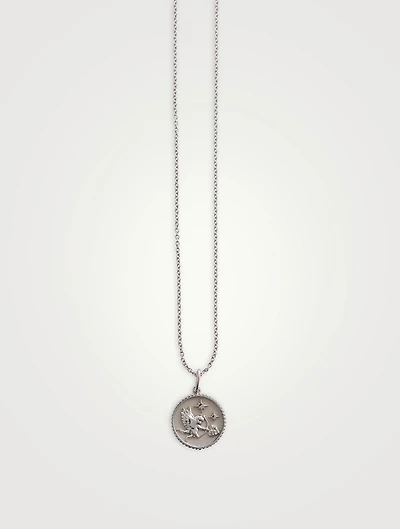 14K Gold Shooting Cherub Coin Pendant Necklace With Diamonds