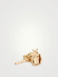 Tiny 14K Gold Ladybug Stud Earrings
