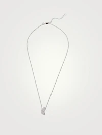 14K White Gold Pavé Butterfly Necklace