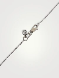 14K White Gold Pavé Butterfly Necklace