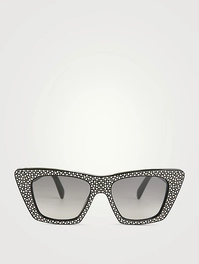 Cat Eye Sunglasses With Crystals