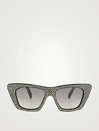 Cat Eye Sunglasses With Crystals