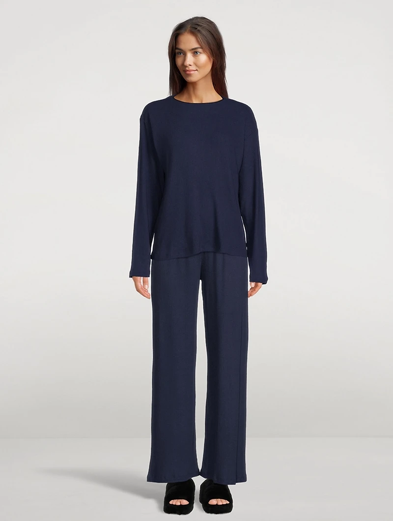 Seraphina Ribbed Long-Sleeve T-Shirt