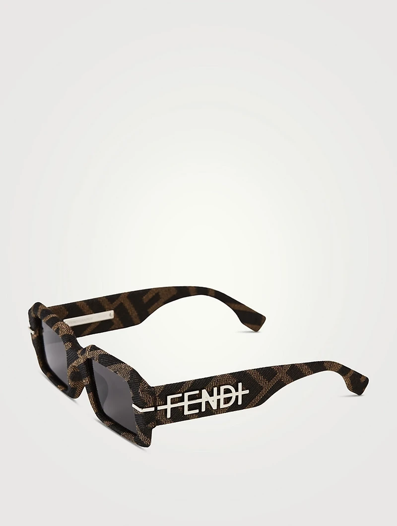 Fendigraphy Rectangular Fabric Sunglasses