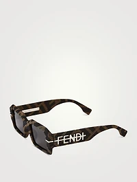Fendigraphy Rectangular Fabric Sunglasses