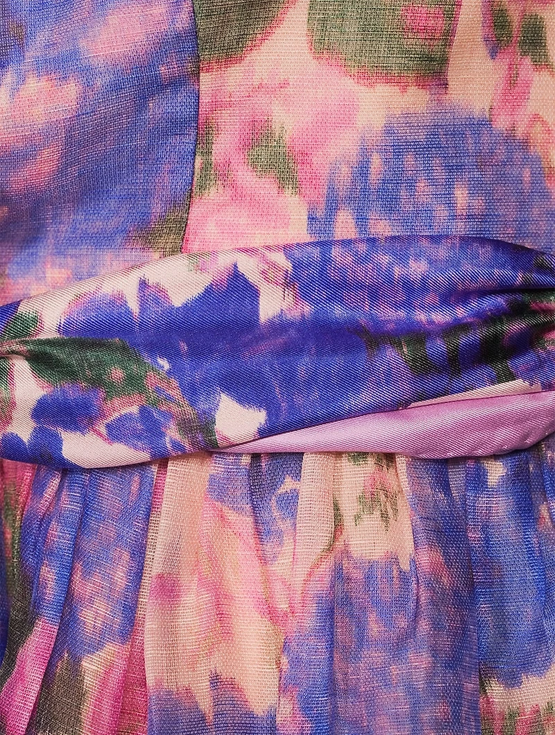High Tide Strapless Dress Floral Print