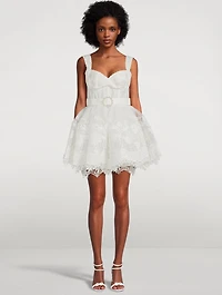 High Tide Embroidered Mini Dress